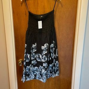 Black strapless sundress